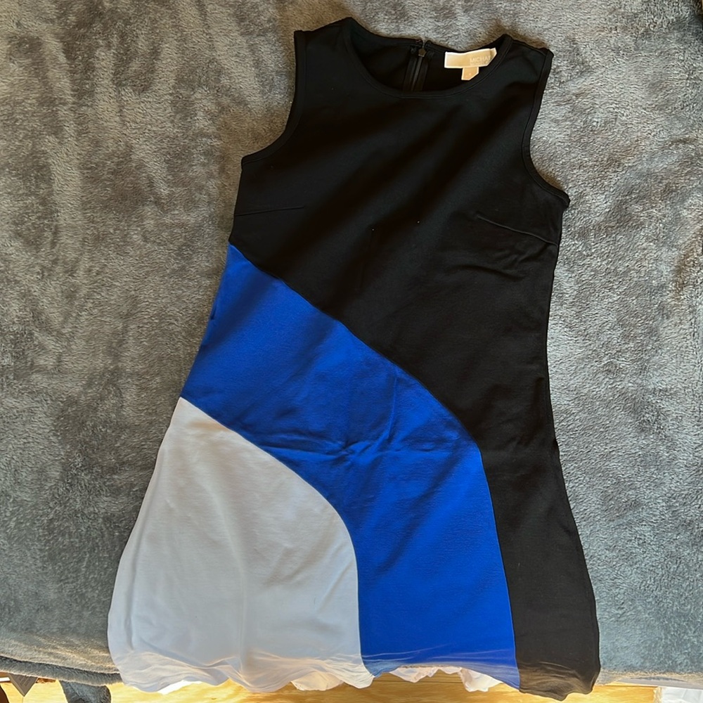 Women’s Michael Kors wedding dress. Black, blue and white. Size Small.